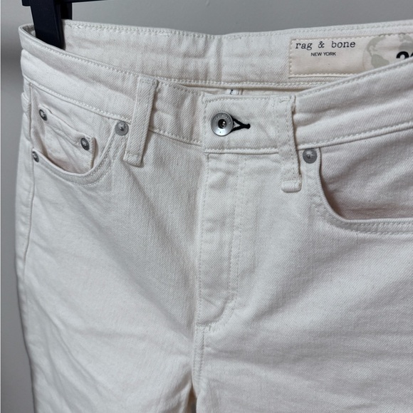 NWT RAG & BONE Nina High Rise Ankle Cigarette Ecru Jeans in 26 size - Picture 13 of 17